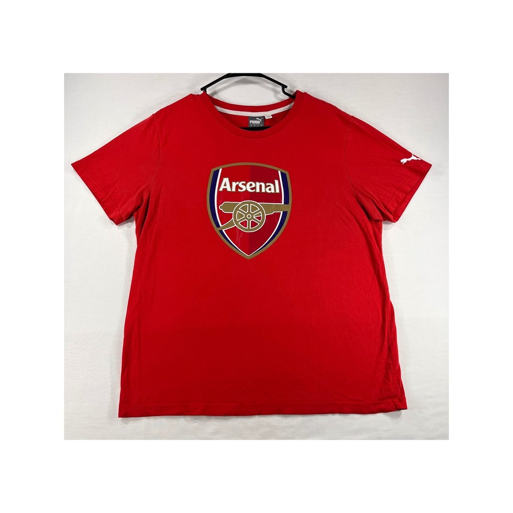 Puma Arsenal FC Graphic T-Shirt Mens Large Red Soccer Football Gunners Tee